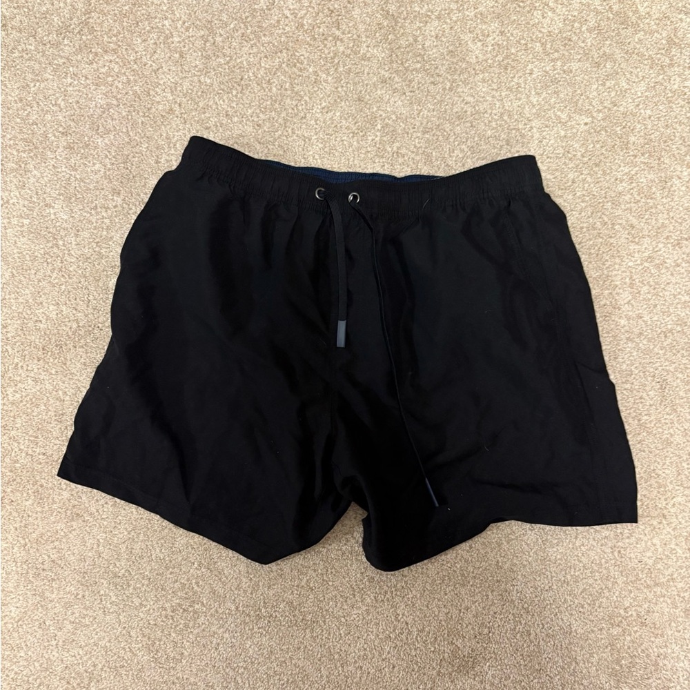 32 Degrees Black Men's Swim Shorts- 6”